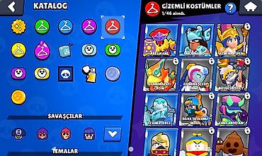 Kolleksiya kartları: Brawl Stars oyun hesabı - Profil: “KARA \ güclü”, ID etiketi — 5