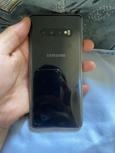 о интернет: Samsung Galaxy S10 Plus, Колдонулган, 128 ГБ, түсү - Кара, 2 SIM