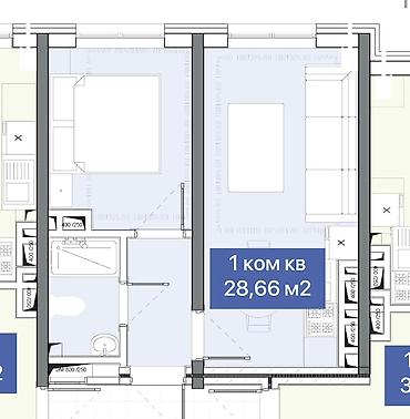 1 комната, 29 м², 2 этаж, ПСО (под самоотделку) at lalafo.kg 1 комната, 29 м², 2 этаж, ПСО (под самоотделку)