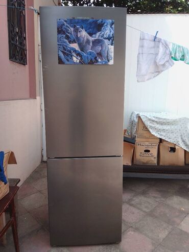 balaca xaladelnik: Б/у 2 двери Hoffman Холодильник Продажа, цвет - Серый, С колесиками