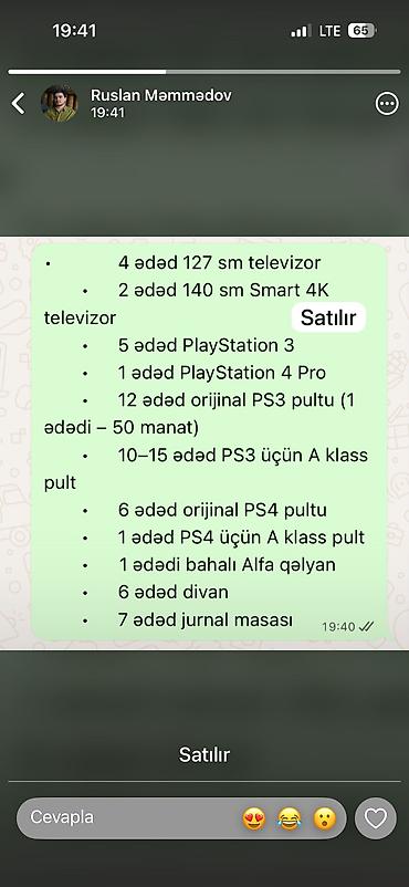mawin oyunları: 4 adad 127 sm televizor 2 adad 140 sm Smart 4K televizor 5 adad — 6