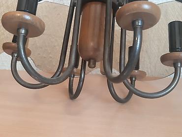 krevetac za bebe 3 u 1: Stari luster mesing, drvo, staklo, 50cm Sirina lustera je 50cm, sa — 5