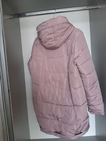 короткая куртка: Пуховик, Короткая модель, Корея, С капюшоном, Оверсайз, M (EU 38), L (EU 40)