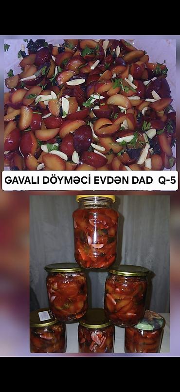 mürəbbə: EVDƏN DAD – təbii ev məhsulları - Gavalı döyməci: Yarılıb dilimlənmiş — 2
