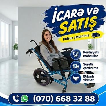 əlil arabası: Tibbi əlil arabalarının icarəsi və satışı • Model: rahat oturacaqlı — 3