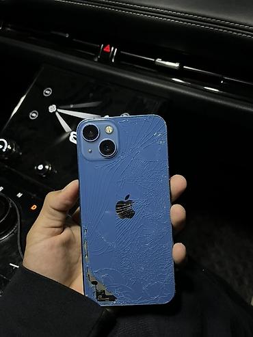 dekko plus: IPhone 13, Б/у, 128 ГБ, Синий, Чехол, 75 % — 2