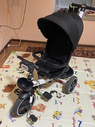 Детский трехколесный велосипед-коляска с родительской ручкой - at lalafo.kg Детский трехколесный велосипед-коляска с родительской ручкой -