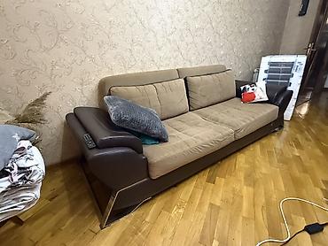 Divanlar: Qonaq otağı üçün geniş 3‑yerlik divan - Rəng: qəhvəyi-bej — 3