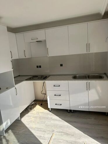 Sifarişlə mətbəx mebeli: Sifarişlə mətbəx dəsti, Özü çəkən petlələr, MDF, Kredit yoxdur, Pulsuz çatdırılma, Rayonlara çatdırılma — 28