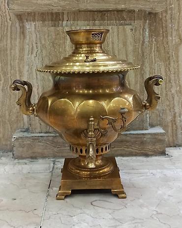 Samovarlar: Misin samovar – klassik kömürlə işləyən model - Material: tam mis — 2