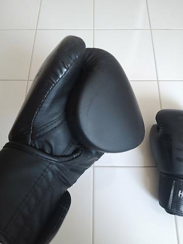 bağlama saz: Boks əlcəkləri – qara rəng, tam ölçülü - Material: möhkəm sintetik — 2