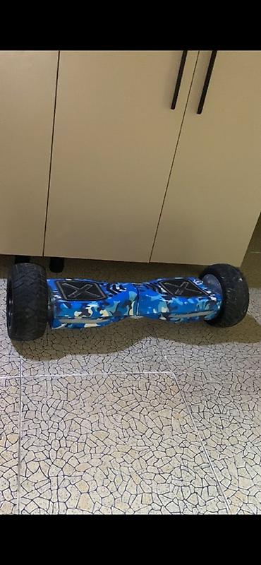 Электротранспорт: Off-road hoverboard – mavi kamuflyaj dizayn - Güclü, iri dişli — 2