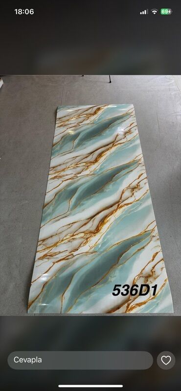 Mərmər effektli PVC panellər: Məhsul: Dekorativ PVC yapışqanlı örtük – mərmər effektli panellər — 9