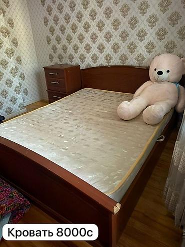 Эмерек гарнитурлары: Набор мебели в классическом стиле (цвет: тёмное дерево). - Кровать — 2