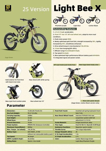 Мотоциклы: Электробайк Surron Light Bee X версия 2025года — заряжен по полной! — 6