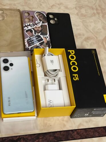 Poco: Poco F5, 256 GB, rəng - Ağ, Sensor, Barmaq izi, Simsiz şarj