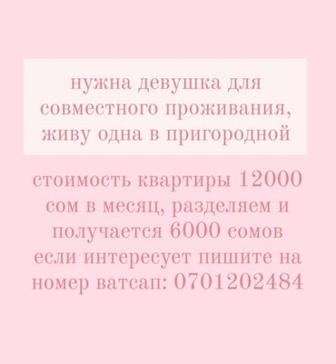 квартира в пригородном: 2 бөлмө, Менчик ээси, Чогуу жашоо менен, Толугу менен эмереги бар