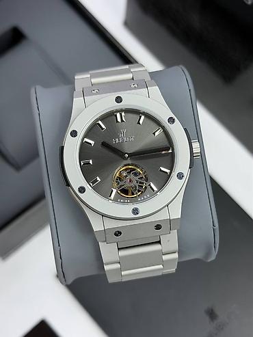 baki saat: Hublot klassik dizaynlı kişi qol saatı - Korpus: fırçalanmış metal — 2