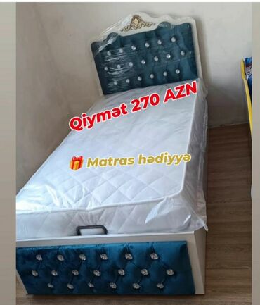 ucuz carpayilar: Новый, Односпальная кровать, С подъемным механизмом, С матрасом, Без выдвижных ящиков, Азербайджан