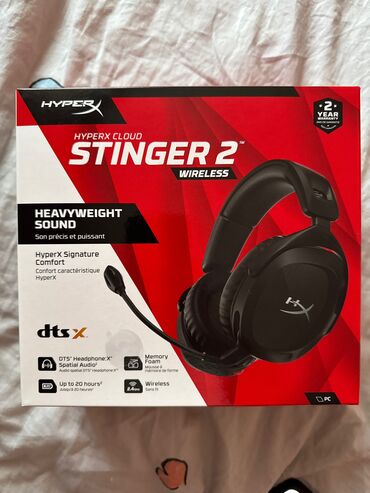 hyperx quadcast baku: HyperX Наушники беспроводные с микрофоном Cloud Stinger 2 Wireless