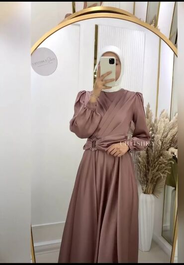 платье для мусульманок: Вечернее платье, Классическое, Длинная модель, С рукавами, L (EU 40)