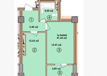 квартиры студии в новостройке: 1 комната, 42 м², Элитка, 2 этаж, ПСО (под самоотделку)