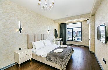 kiraye evler gəncə: 📍 20 Yanvar metrosuna yaxın — Grand Hayat Residence 3 otaqlı mənzilə — 5