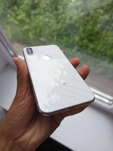 айфон11про сатылат кызыл кыяда: IPhone X, Колдонулган, 64 ГБ, Күмүш, Коргоочу айнек, Каптама, 100 %