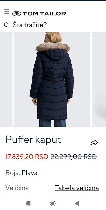 Kaputi: RASPRODAJA!!!!Tom Tailor puffer kaput,Jakna – ženski, dugačak — 2
