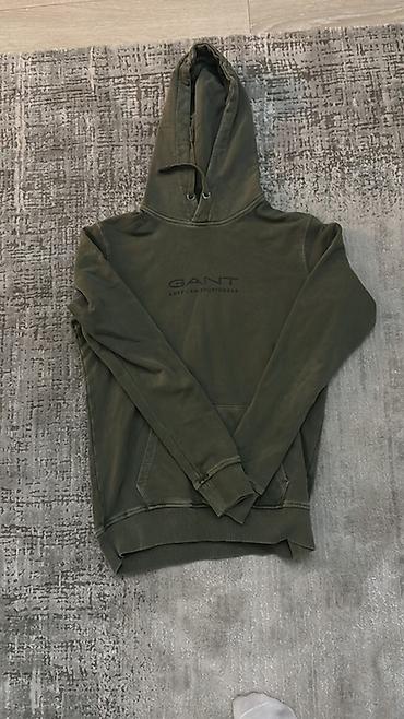 накидка кофта: Худи GANT - Цвет: темно‑оливковый (khaki) - Модель: с капюшоном на — 1