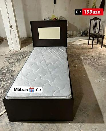 Çarpayılar: Yeni, Təknəfərlik çarpayı, Bazasız, Matras ilə, Siyirməsiz, Azərbaycan — 2