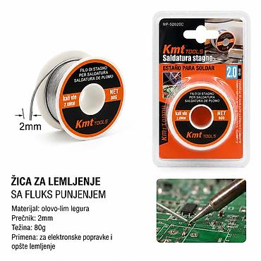 KMT Žica za lemljenje 2 mm – sa fluks punjenjem - Brend: Kmt Style