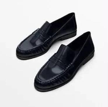 мужская обувь оптом: Лоферы, 35, Massimo Dutti, Б/у, цвет - Черный, Платная доставка — 1