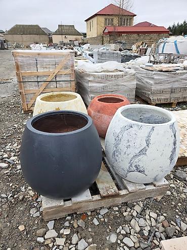 мох: Beton dekorativ çiçək dibçəkləri – Material: yüksək möhkəmliyə malik — 2