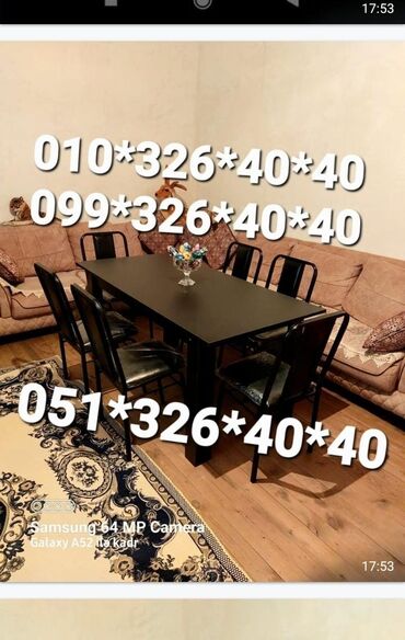 Masa və oturacaq dəstləri: Qonaq otağı üçün, Yeni, Açılan, Dördbucaq masa, 4 stul -da lalafo.az — 25 Masa və oturacaq dəstləri: Qonaq otağı üçün, Yeni, Açılan, Dördbucaq masa, 4 stul — 25