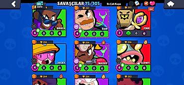 et doyen: Brawl Stars hesabı – 33,012 qəhrəman gücü (üst paneldə görünür) — 10