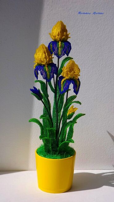 Декоративные цветы: Изготавливаю деревья и цветы из бисера все ручная работа. на — 19