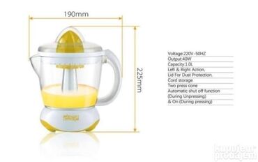 Ostala kuhinjska oprema: 3090 din DSP KJ1002 aparat za ceđenje citrusa Sokovnik za limun i na lalafo.rs — 10 Ostala kuhinjska oprema: 3090 din DSP KJ1002 aparat za ceđenje citrusa Sokovnik za limun i — 10