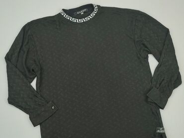 czarne koronkowe bluzki z długim rękawem: Blouse, XL (EU 42), condition - Good