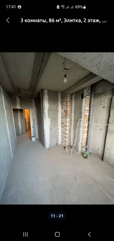 Продажа квартир: 3 комнаты, 86 м², Элитка, 2 этаж, ПСО (под самоотделку) — 13