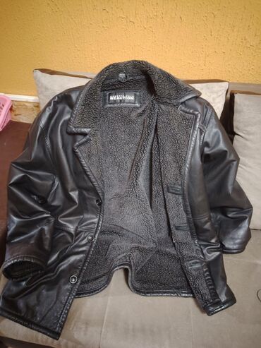 Leather jackets: Leather jacket Genuine leather, XL (EU 54), color - Black