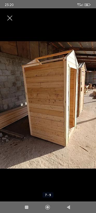 Уличный туалет: Туалетная кабинка, будка, Материал: Дерево — 5