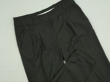 spodnie dresowe damskie czarne: H&M, Material trousers for women, size M (EU 38)