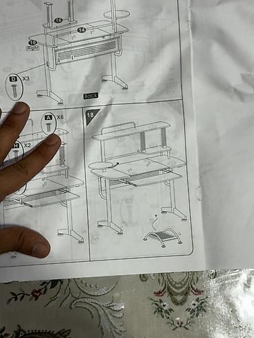 Ev və bağ: Künc masa, Polkalı, Siyirməsiz, Metal, Zəmanətsiz, Kredit yoxdur — 2