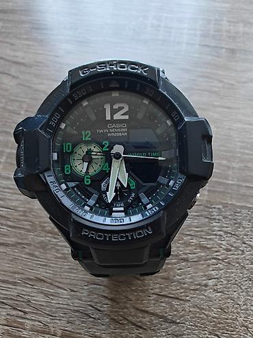 авиационные: Спортивные часы часы, Casio (G-Shock), Альтиметр, Барометр, Компас, Водонепроницаемые, Оригинал, Мужские, Б/у — 1