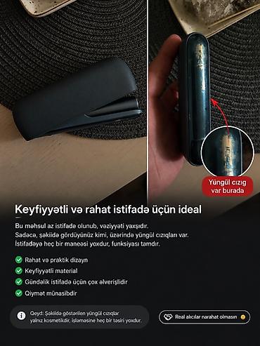 IQOS elektron tütün isitmə cihazı və daşıma/şarj qutusu - Rəng: tünd