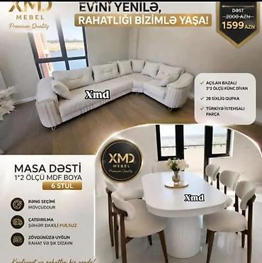 divan sifariş: XMD Mebel – evinizi rahatlıq və zərifliklə yeniləyin! Künc divan - — 1