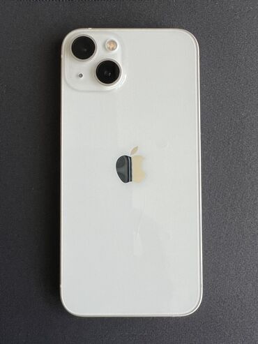 пйфон 13: IPhone 13, Б/у, 128 ГБ, Белый, Защитное стекло, Чехол, Кабель, 79 %