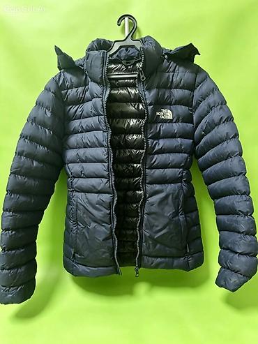 куплю пух: Демисезонная подростковая куртка The North Face, темно‑синяя, на рост — 1