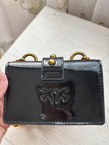 mini cantalar: Pinko mini çanta - Model: Pinko Love Mini (quş fiqurlu halqa emblemi) — 2